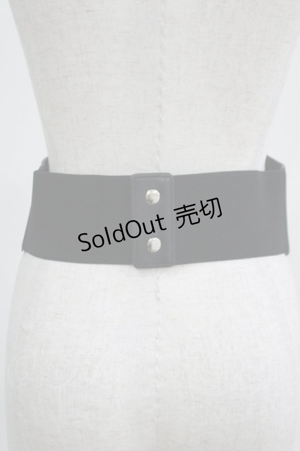 画像2: axes femme / 刺繍入りコルセットベルト Free ブラック H-25-07-21-039-AX-ZA-NS-ZH (2)