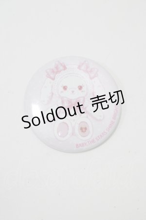 画像: BABY,THE STARS SHINE BRIGHT / うさくみゃちゃんドット缶バッジ  ピンク H-25-07-21-056-BA-ZA-NS-ZH