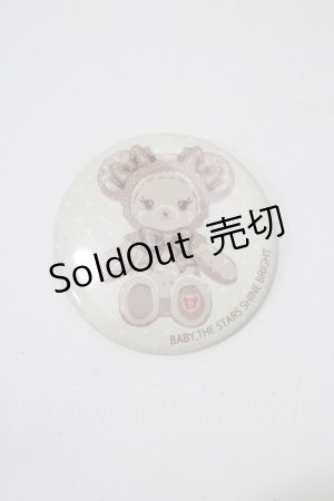 画像: BABY,THE STARS SHINE BRIGHT / くまくみゃちゃんドット柄缶バッジ  ミルクティ‐ H-25-07-21-057-BA-ZA-NS-ZH