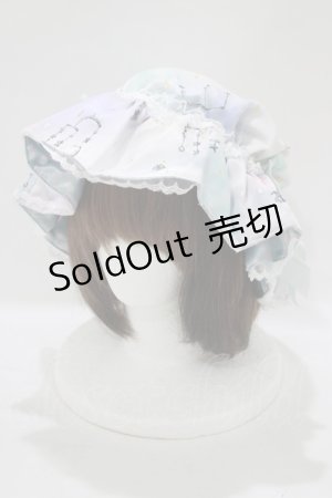 画像: ALICE and the PIRATES / 眠り羊と夢喰いバク柄ナイトキャップ  ブルー H-25-07-21-061-PA-AC-NS-ZH