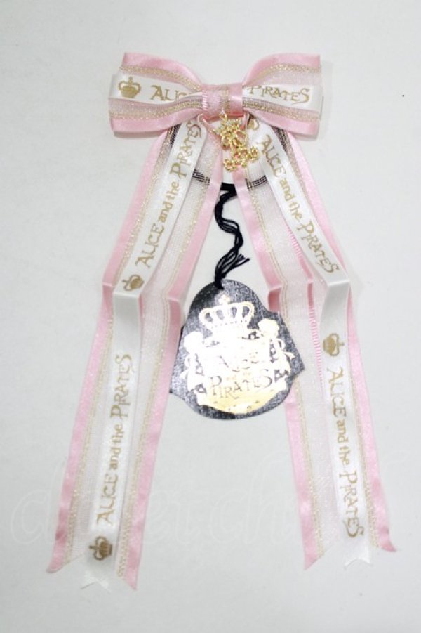 画像1: ALICE and the PIRATES / ロゴルーシッドリボンゴム  ピンク H-25-07-21-062-PA-AC-NS-ZH (1)