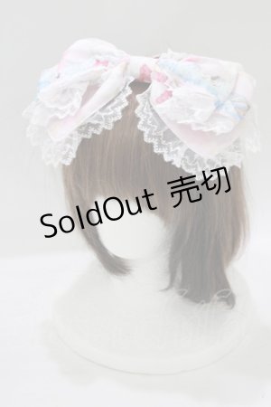 画像: BABY,THE STARS SHINE BRIGHT / Princess Cosmetics Dreamy Palette柄リボンカチューシャ  ピンク H-25-07-21-069-BA-AC-NS-ZH