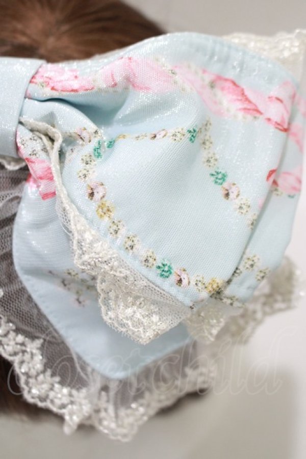 画像2: BABY,THE STARS SHINE BRIGHT / Marie-Antoinette〜華麗なる輝きに秘めた永遠の想い〜柄カチューシャ  サックス H-25-07-21-072-BA-AC-NS-ZH (2)