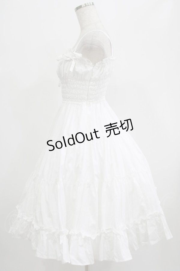 画像2: Victorian maiden / レースリボンアンダードレス Free ホワイト H-25-07-21-005-CL-OP-NS-ZH (2)