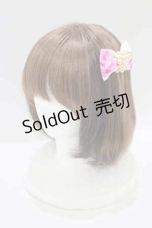 画像: JESUS DIAMANTE / ロココLadyパールバレッタ  BBローズ柄ピンク H-25-07-21-078-JE-AC-NS-ZH