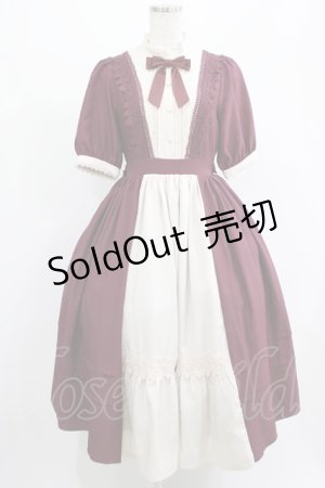 画像: axes femme kawaii / エレガントドールワンピース M ワイン H-25-07-21-014-AX-OP-NS-ZH