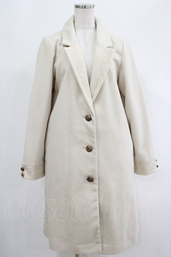 画像1: axes femme / レース使いテーラードコート M アイボリー H-25-07-21-019-AX-CO-NS-ZT-C001 (1)