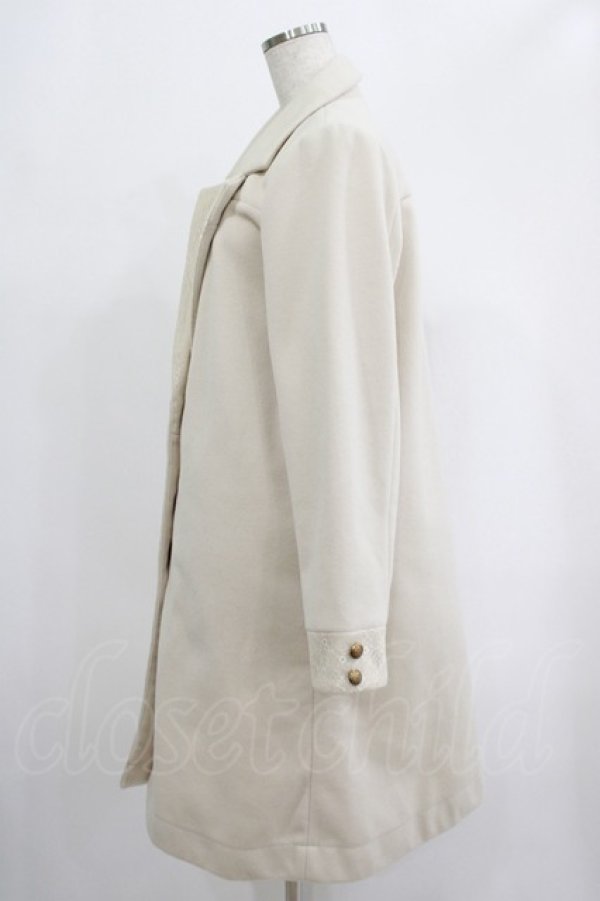 画像2: axes femme / レース使いテーラードコート M アイボリー H-25-07-21-019-AX-CO-NS-ZT-C001 (2)