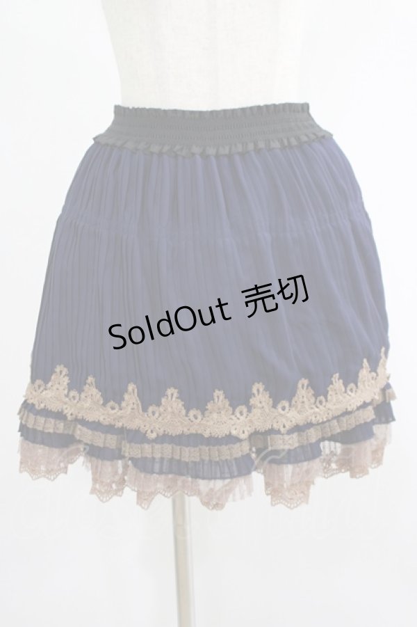 画像1: axes femme / シフォンプリーツスカート M ネイビー H-25-07-21-020-AX-SK-NS-ZH (1)