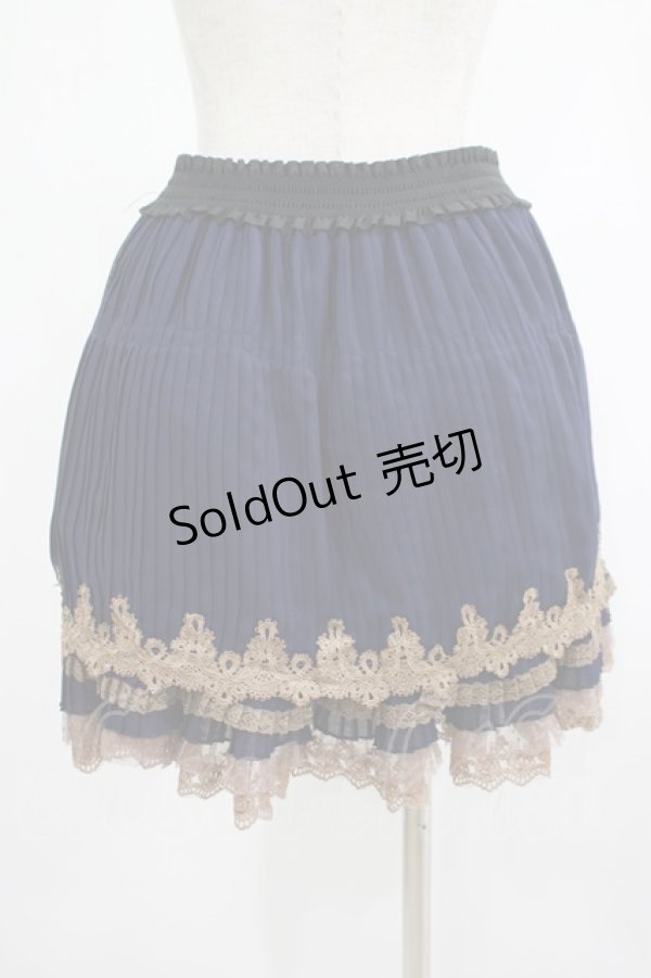 画像3: axes femme / シフォンプリーツスカート M ネイビー H-25-07-21-020-AX-SK-NS-ZH (3)