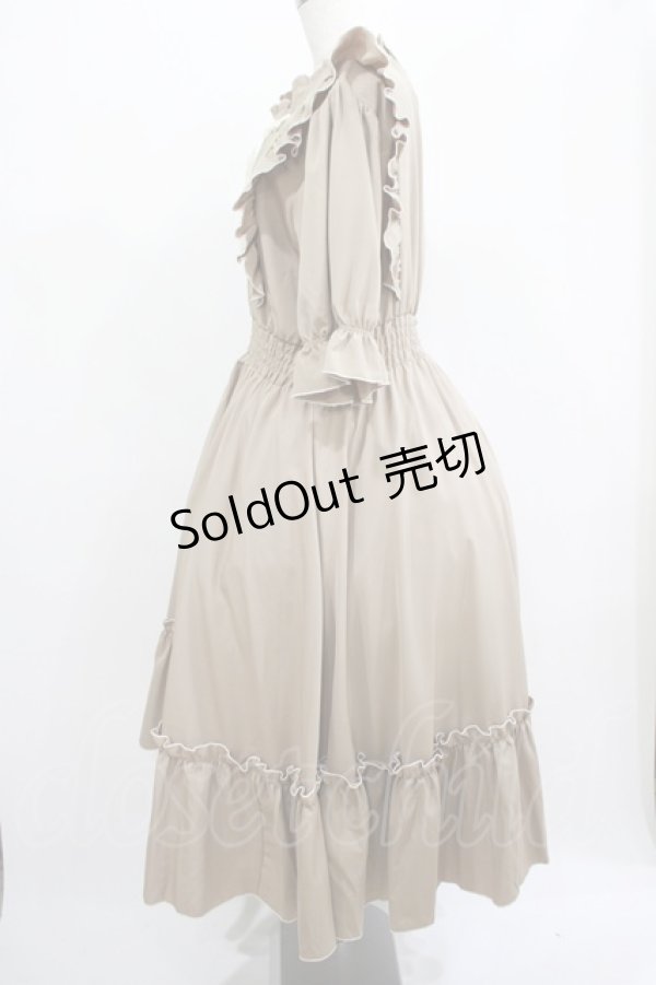 画像2: m petit by misako / NINA'SコラボAMハイショクメローワンピース 4L ベージュ H-25-07-22-003-LO-OP-NS-ZH (2)