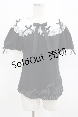 画像: Angelic Pretty / Frill Doll半袖カットソー Free ブラック H-25-07-22-026-AP-TO-NS-ZH