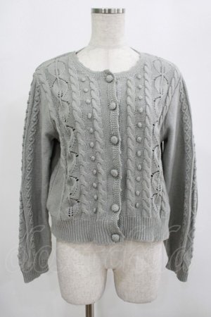 画像: F&A / リーフケーブルニットカーディガン Free L/GRAY H-25-07-22-030-LO-TO-NS-ZH