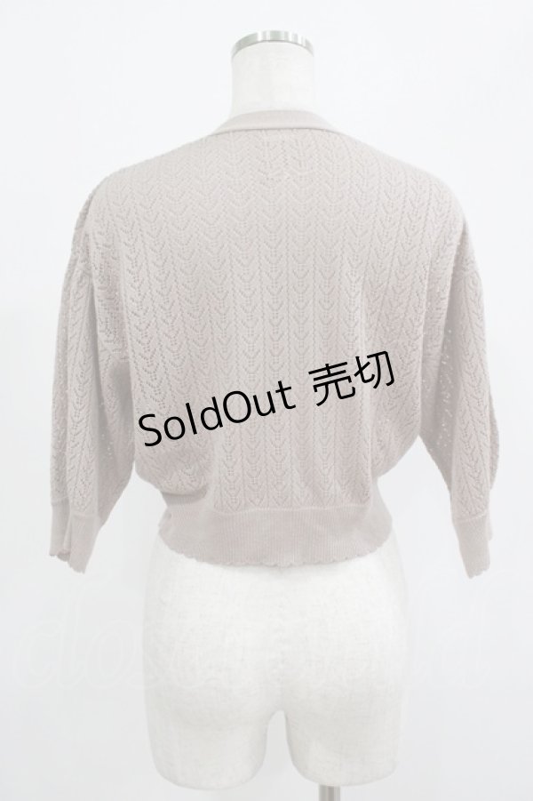 画像3: F&A / 押し花釦透かし編み5分袖カーディガン Free PINK BEIGE H-25-07-22-031-LO-TO-NS-ZH (3)