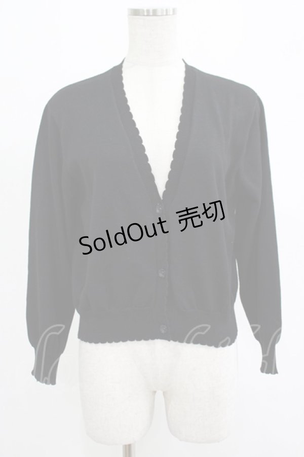 画像1: F&A / シアーフラワー釦UVカットニットカーディガン Free BLACK H-25-07-22-039-LO-TO-NS-ZH (1)