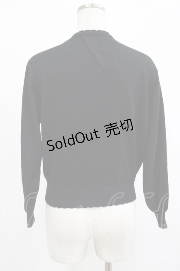 画像3: F&A / シアーフラワー釦UVカットニットカーディガン Free BLACK H-25-07-22-039-LO-TO-NS-ZH (3)