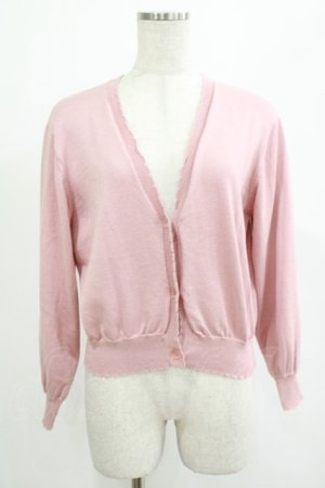 画像: F&A / シアーフラワー釦UVカットニットカーディガン Free PINK H-25-07-22-040-LO-TO-NS-ZH