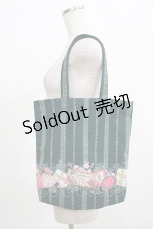 画像: ALICE and the PIRATES / ヴィクトリアンカード柄トートBag  グリーン H-25-07-22-045-PA-BG-NS-ZH