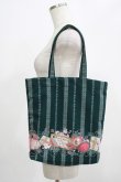 画像2: ALICE and the PIRATES / ヴィクトリアンカード柄トートBag  グリーン H-25-07-22-045-PA-BG-NS-ZH (2)
