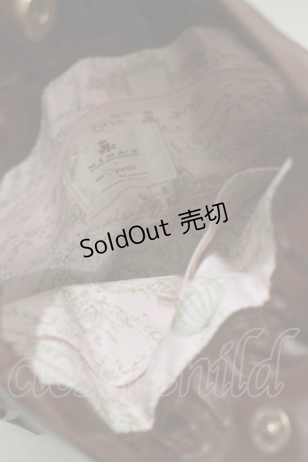 画像4: m petit by misako / NINA'Sコラボ/リボンキンチャクショルダーバッグ  ブラウン H-25-07-22-047-LO-BG-NS-ZH (4)