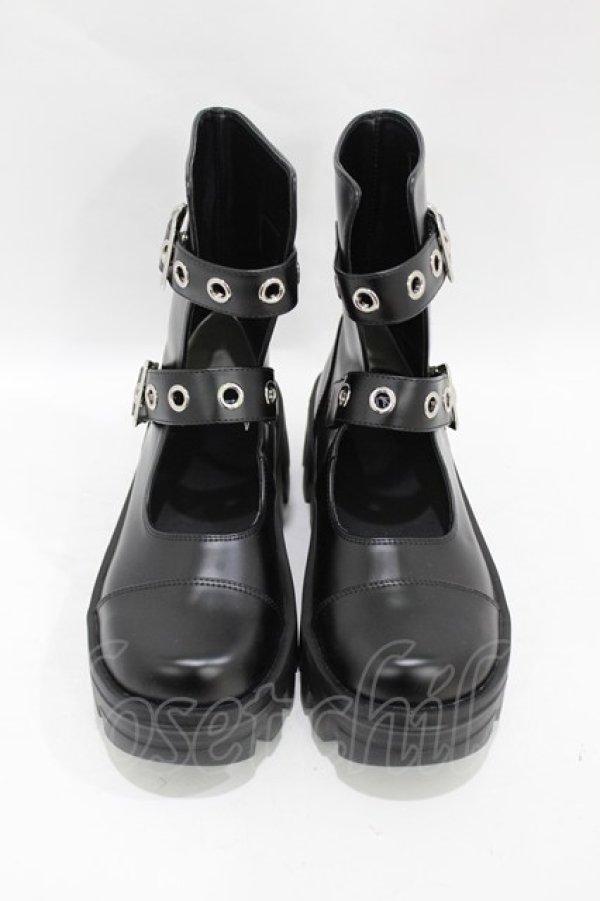 画像1: Candy Stripper / CND PLATFORM BOOTS M ブラック H-25-07-22-1001-PU-SH-KB-ZH (1)