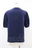 画像2: Jane Marple / Tulle Frill Puffy Sleeve Pullover  ネイビー H-25-07-22-1050-JM-TO-KB-ZH (2)