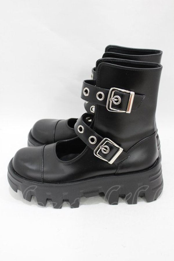 画像2: Candy Stripper / CND PLATFORM BOOTS M ブラック H-25-07-22-1001-PU-SH-KB-ZH (2)