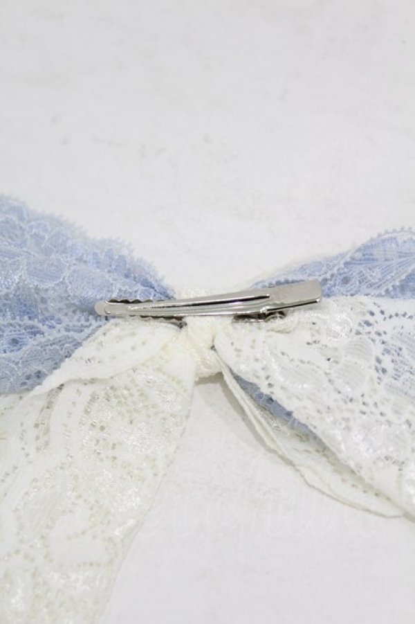 画像3: MR corset / レースリボンカフス  オフ×サックス H-25-07-22-1009-PU-ZA-KB-ZH (3)