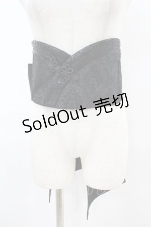 画像: Qutie Frash / プレミアムセット2024-朧月-　リボンコルセット  黒 H-25-07-22-1012-QU-ZA-KB-ZH