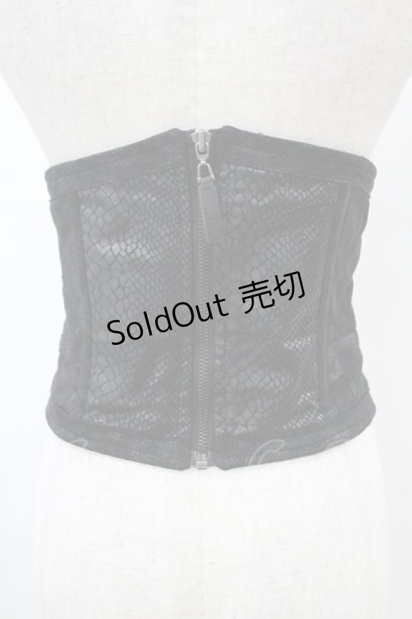 画像2: Qutie Frash / 3連ベルトコルセット  黒 H-25-11-16-003-QU-ZA-KB-ZH (2)