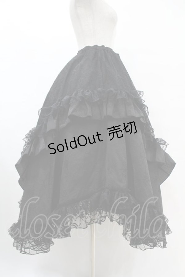 画像3: Qutie Frash / 蜘蛛メッシュロングスカート  ブラック H-25-07-22-1027-QU-SK-KB-ZH (3)