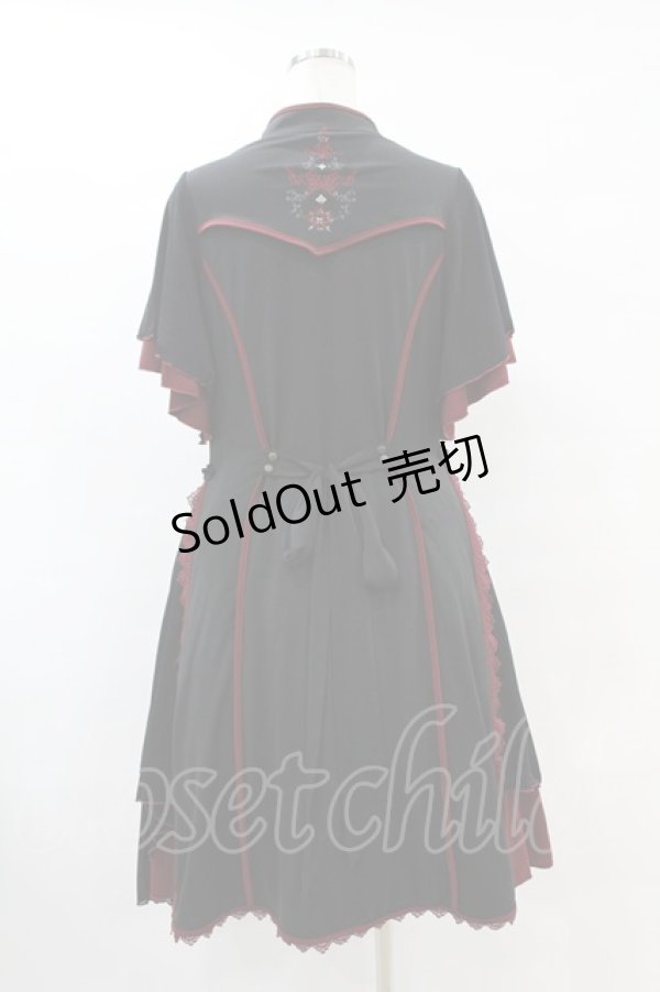 画像2: Ozz oneste / チャイナ刺繍ワンピース  黒×赤 H-25-07-22-1031-OO-OP-KB-ZH (2)