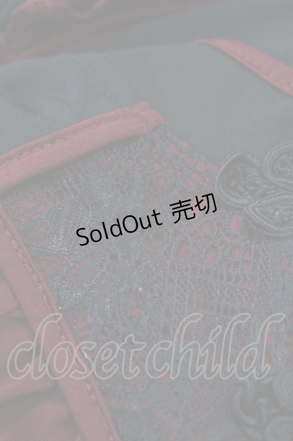 画像4: Ozz oneste / チャイナ刺繍ワンピース  黒×赤 H-25-07-22-1031-OO-OP-KB-ZH (4)