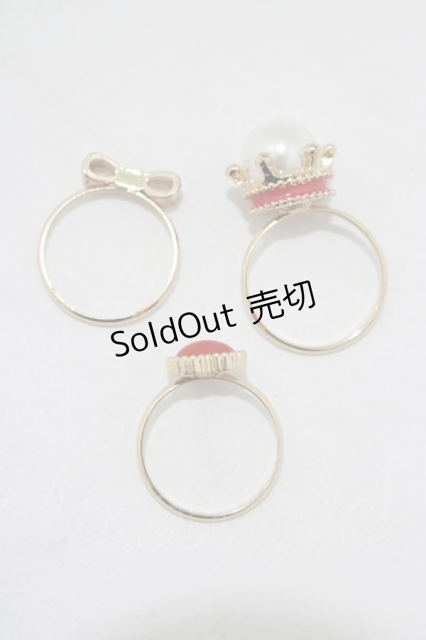画像2: m petit by misako / AMハートリボン3Pリング 11号×2個/13号×1個 ゴールド H-25-07-22-066-LO-ZA-NS-ZH (2)