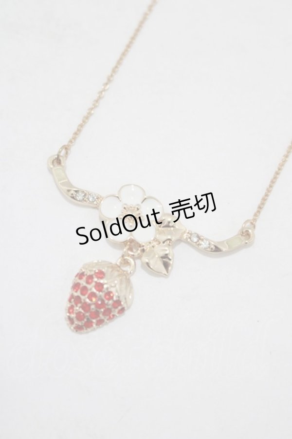 画像1: m petit by misako / いちごフラワーネックレス  ゴールド H-25-07-22-067-LO-AC-NS-ZH (1)