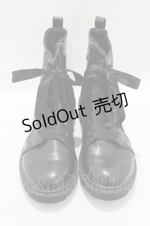 画像: m petit by misako / ショートブーツ LL ブラック H-25-07-22-082-LO-SH-NS-ZH
