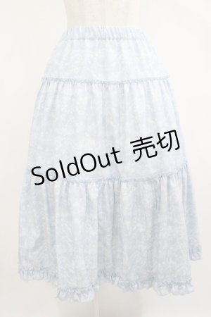 画像: m petit by misako / NINA'S RVパニエスカート LL サックス/アイボリー　リバーシブル H-25-07-22-011-LO-SK-NS-ZH