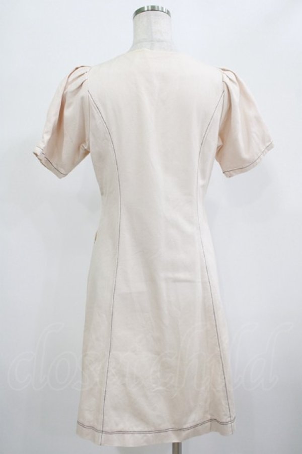 画像3: Fi.n.t / パフスリーブデニムワンピース Free IVORY H-25-07-22-012-CA-OP-NS-ZH (3)