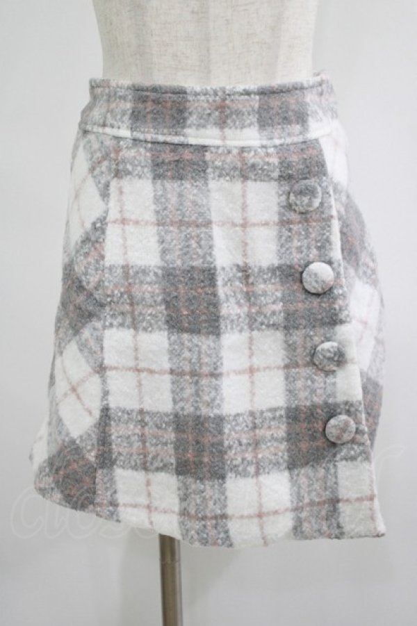 画像1: LIZ LISA / チェック台形スカート Free グレー H-25-07-22-013-LO-SK-NS-ZT082 (1)