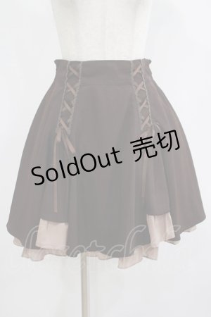 画像: axes femme / ハイウエストレースアップスカート M ブラウン H-25-07-22-019-AX-SK-NS-ZH