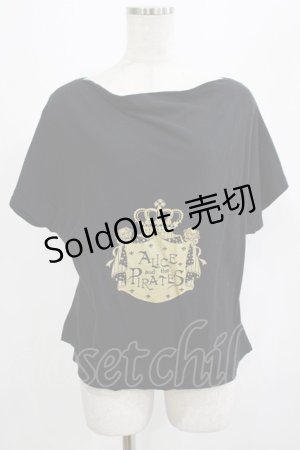 画像: ALICE and the PIRATES / A/PクラウンプリントドルマンTシャツ Free ブラック H-25-07-22-020-PA-TS-NS-ZH