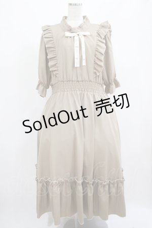 画像: m petit by misako / NINA'SコラボAMハイショクメローワンピース 4L ベージュ H-25-07-22-003-LO-OP-NS-ZH