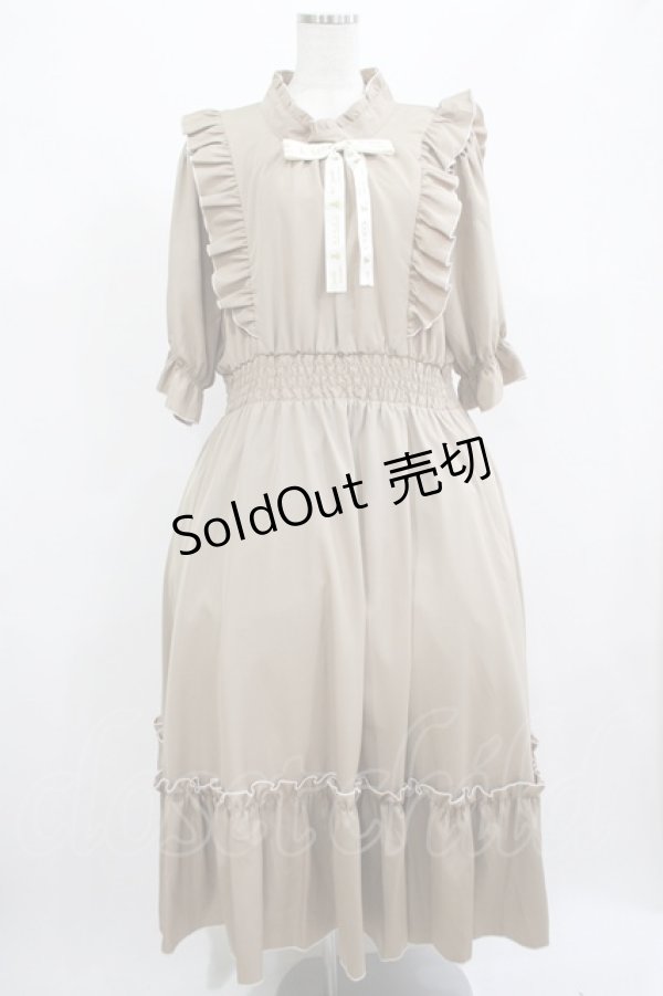 画像1: m petit by misako / NINA'SコラボAMハイショクメローワンピース 4L ベージュ H-25-07-22-003-LO-OP-NS-ZH (1)