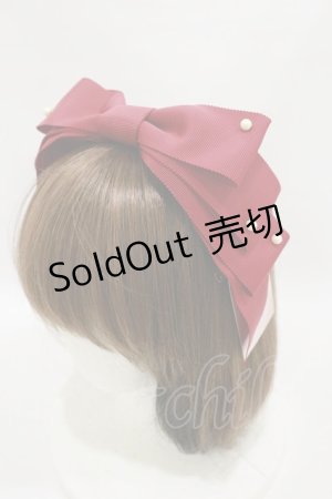 画像: Melody BasKet / グログランリボンクリップ  レッド H-25-07-23-001-LO-AC-NS-ZH