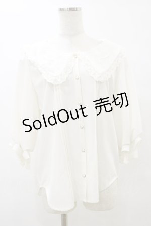 画像: axes femme POETIQUE / 襟刺繍ボリューム袖ブラウス M オフ H-25-07-23-044-AX-BL-NS-ZH