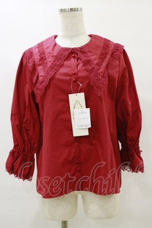 画像: Perla nell' ostrica / コットンパフブラウス Free レッド H-25-07-23-055-EL-BL-NS-ZH