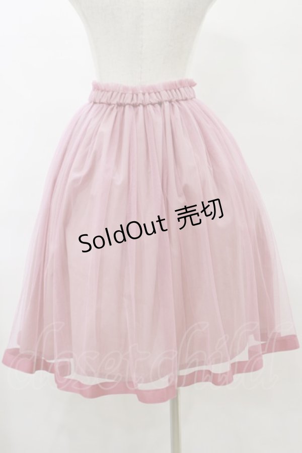 画像2: F&A / グログランリボン使いチュールスカート Free PINK H-25-07-23-062-LO-SK-NS-ZH (2)