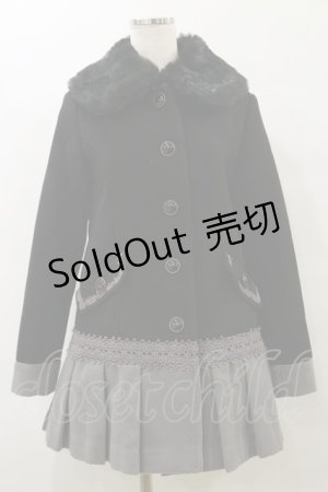 画像: axes femme / プリーツデザインコート M ブラック H-25-07-23-071-AX-CO-NS-ZT-C001