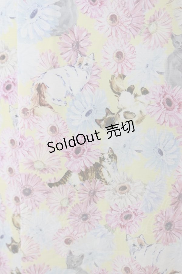 画像3: axes femme POETIQUE / フラワーキャットボウタイワンピース M イエロー H-25-07-23-072-AX-OP-NS-ZH (3)