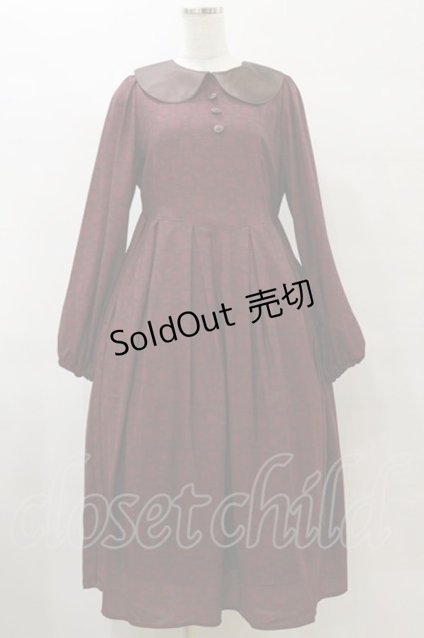 画像1: Maison de FLEUR / 女王/ワンピース Free Bordeaux H-25-07-23-074-LO-OP-NS-ZH (1)